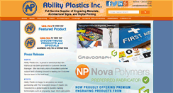 Desktop Screenshot of abilityplastics.com
